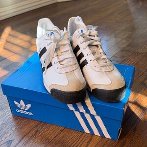 Adidas Classic White and Black Trainers